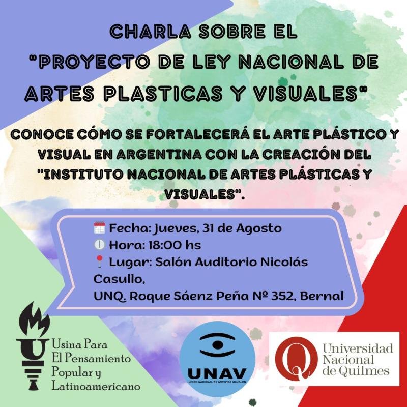 Charla sobre el "Proyecto de Ley Nacional de Artes Plásticas y Visuales"