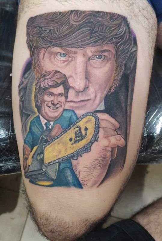Quilmeño se tatuó a Javier Milei