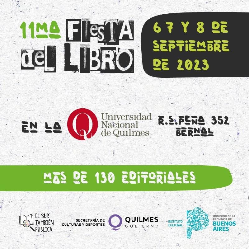 Llega a Quilmes la 11° edición de la "Fiesta del Libro"