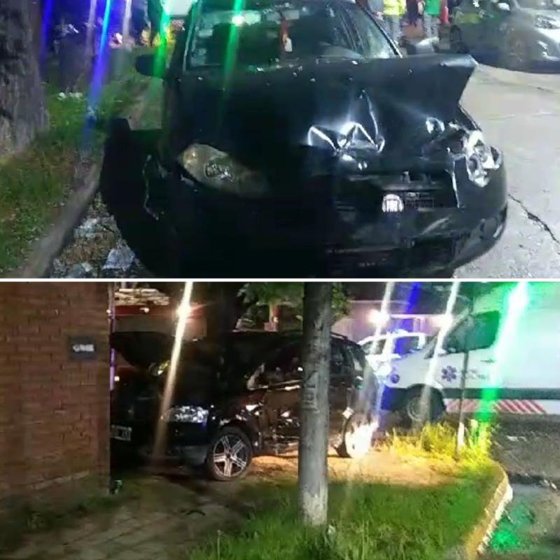 Accidente de tránsito en la esquina de los Bomberos