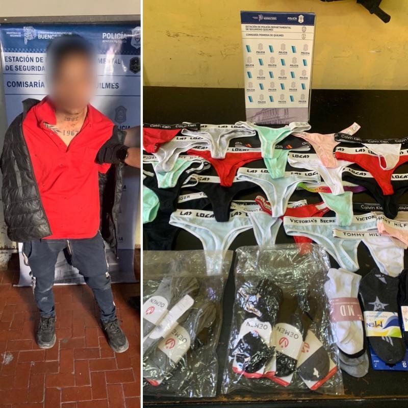 Lo atraparon robando bombachas y medias en un shopping