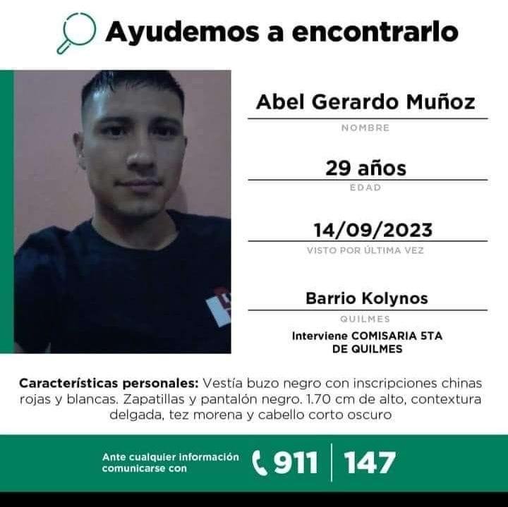 Buscan a un joven que desapareció hace casi dos meses