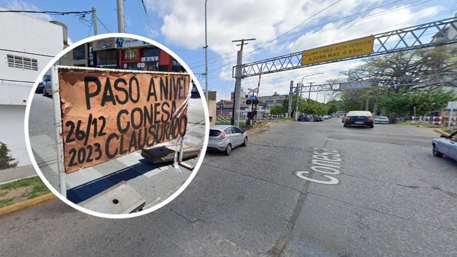 Cierre temporal de la barrera de Conesa por obras ferroviarias