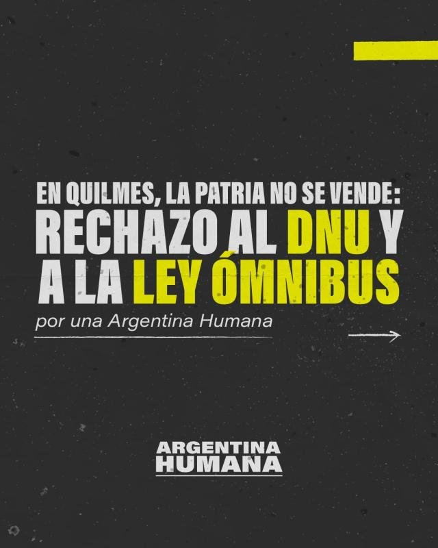 El Frente Patria Grande de Quilmes se pronunció respecto al Paro General