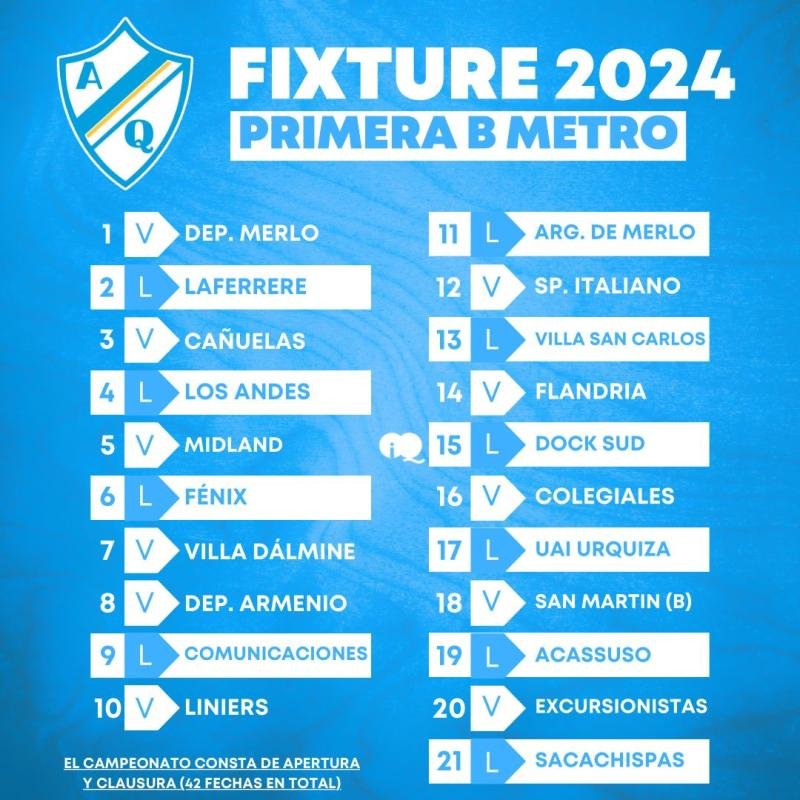 “Los Mates” debutarán contra Deportivo Merlo de visitante en el Apertura 2024