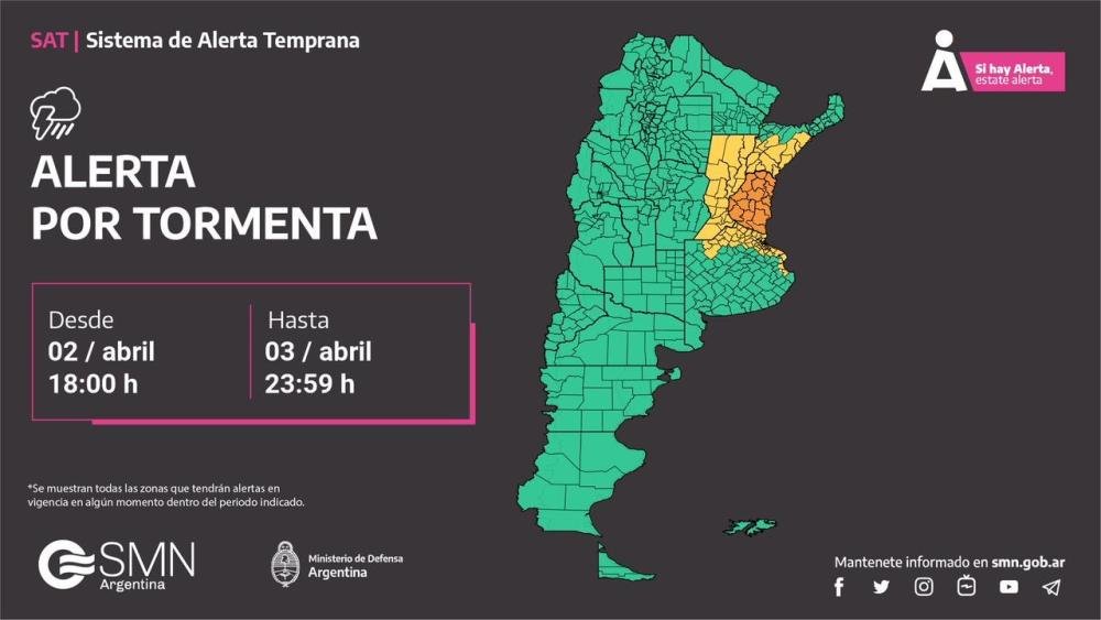 Otra vez lluvia… Alerta amarilla por tormentas