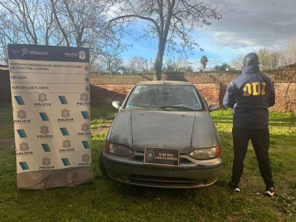 Auto robado hace dos meses en Quilmes apareció en el interior bonaerense