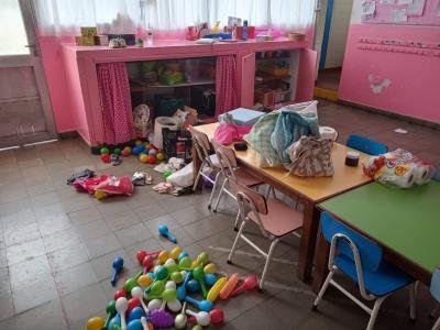 Atraparon in-fraganti a un delincuente robando en un Jardín de Infantes