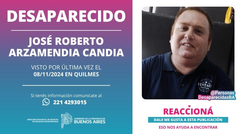 Buscan a un hombre que lleva una semana desaparecido