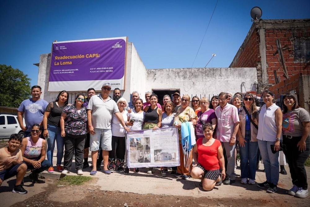 Mayra Mendoza recorrió la obra de readecuación integral del CAPS La Loma