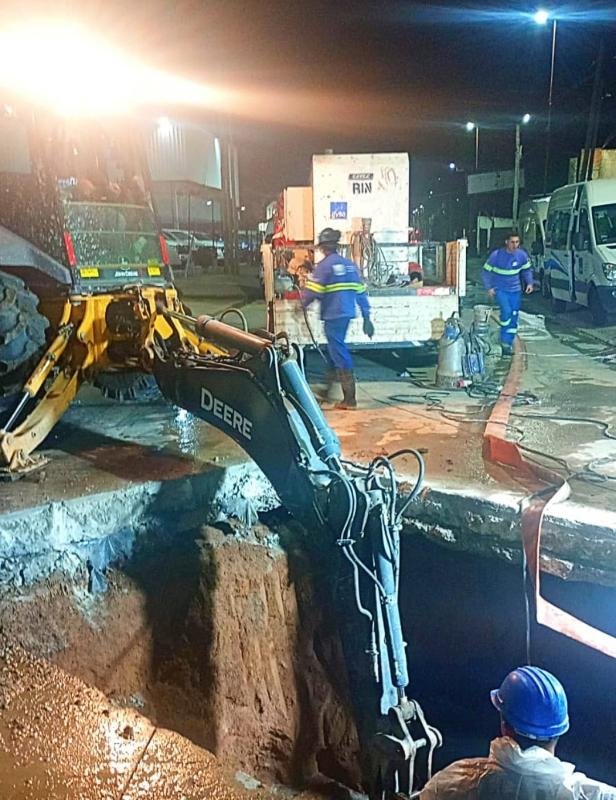 AySA reparó una importante cañería de Distribución