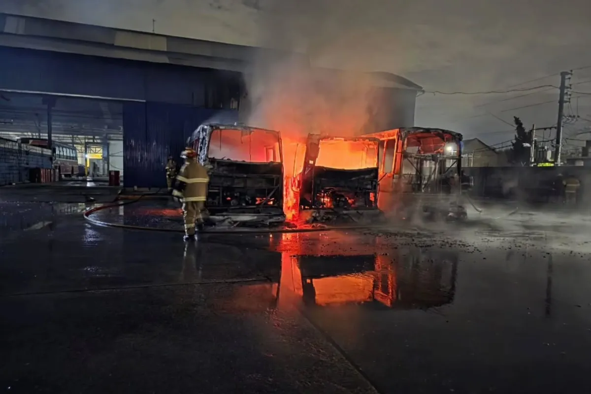 Incendio en la terminal de la línea 266: Tres colectivos destruidos
