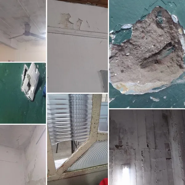 Estudiantes denuncian el grave deterioro edilicio de la EEST N° 5 "Reino de España"