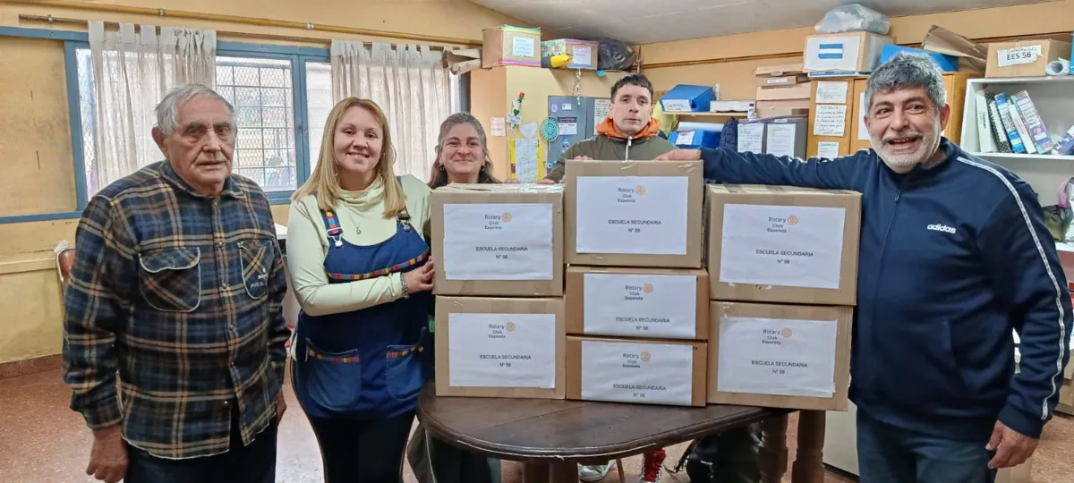 El Rotary de Ezpeleta realizó donaciones a escuelas de Don Bosco y Ezpeleta
