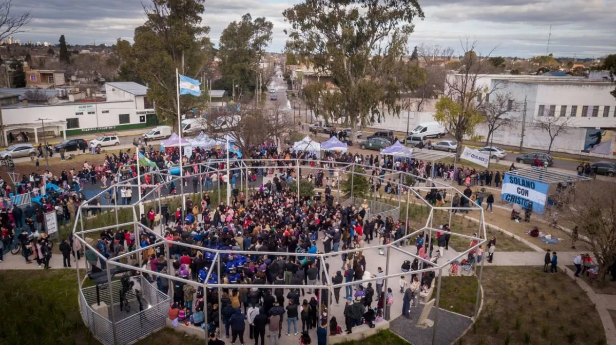Quedó inaugurada la plaza "ARA General Belgrano" en San Francisco Solano