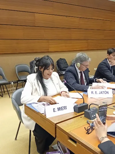 Eva Mieri viajó a Suiza para participar de un congreso de la ONU sobre Derechos Humanos