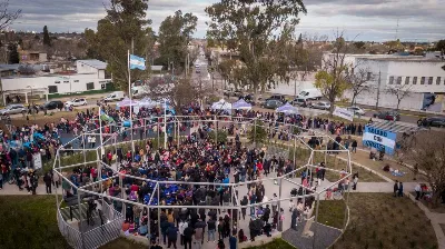 Quedó inaugurada la plaza "ARA General Belgrano" en San Francisco Solano