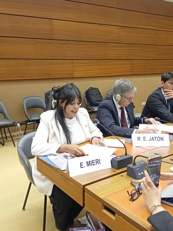 Eva Mieri viajó a Suiza para participar de un congreso de la ONU sobre Derechos Humanos
