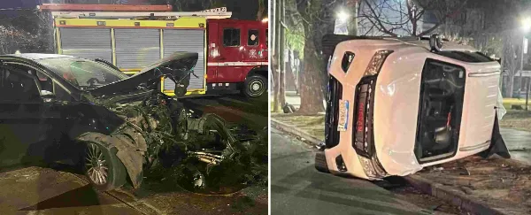 Violento choque y vuelco en Quilmes Oeste: una persona herida