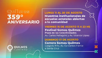 Quilmes está de festejo por su 359° aniversario con distintas activdades para las familias