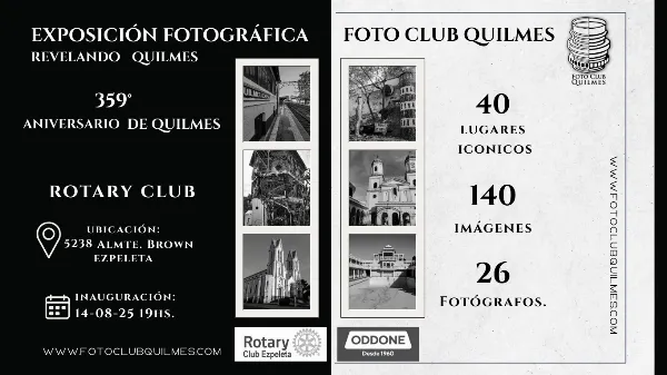 “Revelando Quilmes”: Muestra fotográfica para celebrar los 359 años de la ciudad