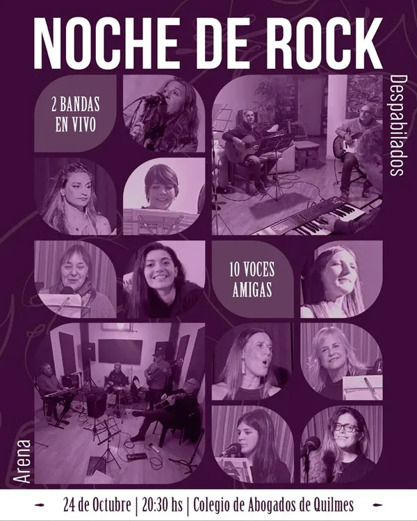 “Noche de Rock” en el Colegio de Abogados de Quilmes