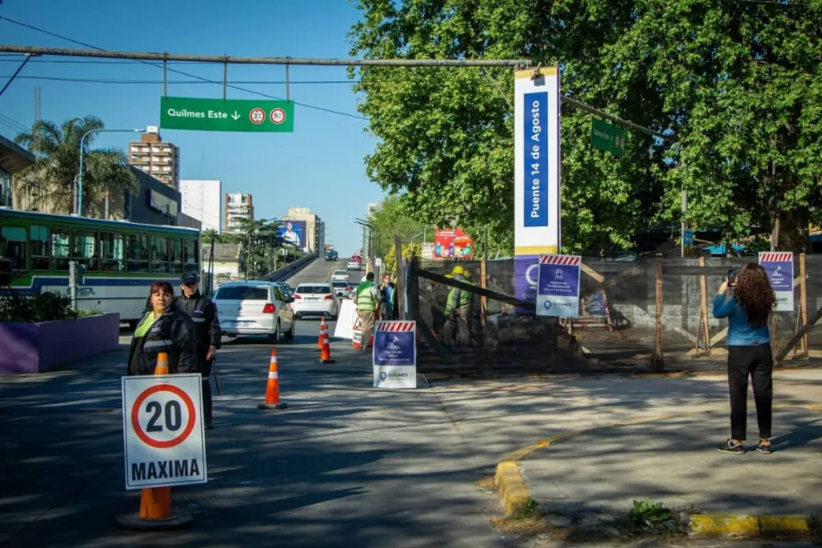 El puente 14 de Agosto permanecerá cerrado al tránsito por obras desde el lunes
