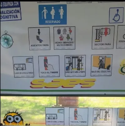 El “Bondi Amigable” de SAES fue incluido en el mapa mundial de señalización pictográfica adaptada