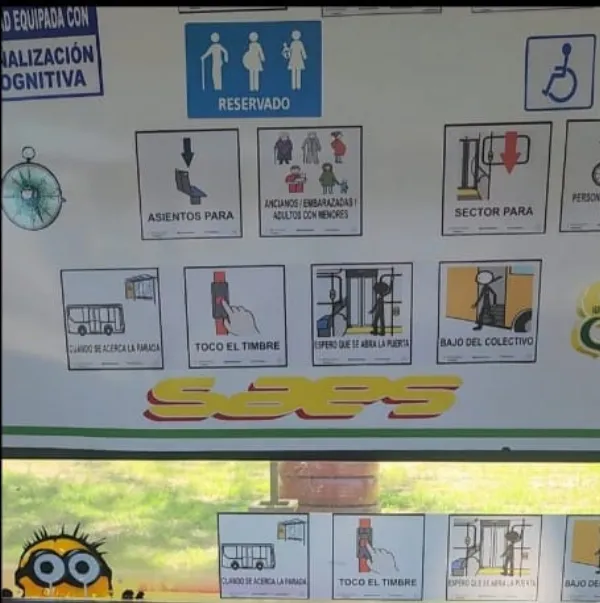 El “Bondi Amigable” de SAES fue incluido en el mapa mundial de señalización pictográfica adaptada