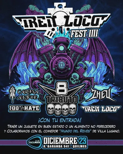 Llega una nueva edición del "Tren Loco Fest" con un show solidario de fin de año