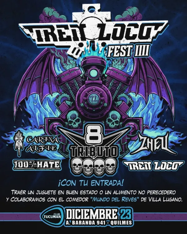 Llega una nueva edición del "Tren Loco Fest" con un show solidario de fin de año