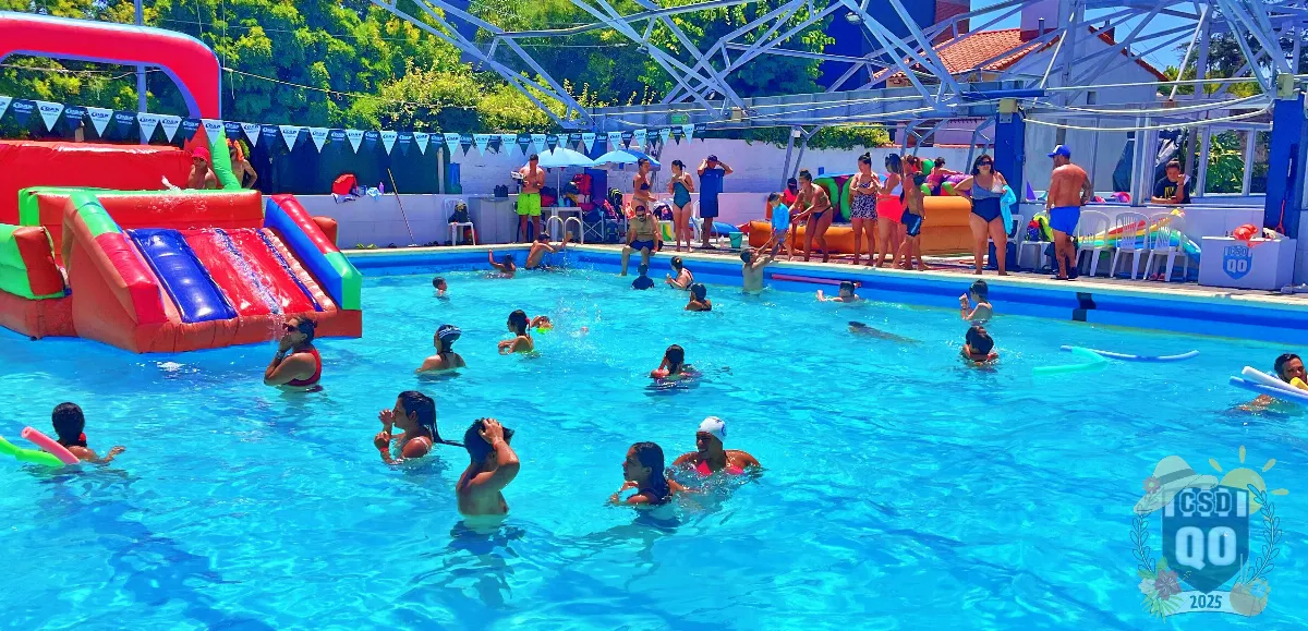 El Club Quilmes Oeste inició la temporada de verano y se prepara para la clásica fiesta de inflables