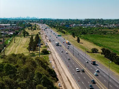 Comenzaron las obras del nuevo cuarto carril en la autopista
