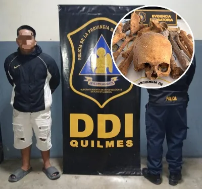 Escalofriante hallazgo en una causa narco: detienen a un presunto sicario peruano con un cráneo en su casa