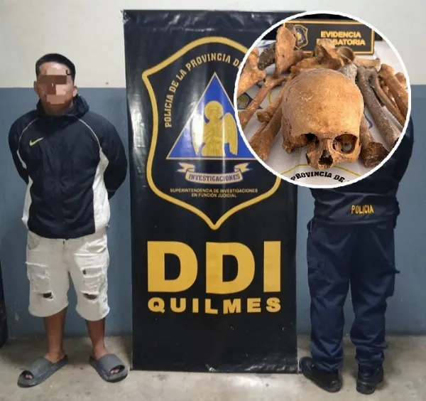 Escalofriante hallazgo en una causa narco: detienen a un presunto sicario peruano con un cráneo en su casa