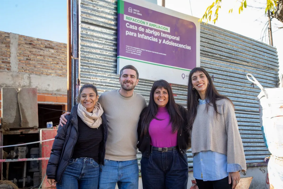 Avanza la obra de la casa de abrigo temporal para infancias y adolescencias en Quilmes Oeste