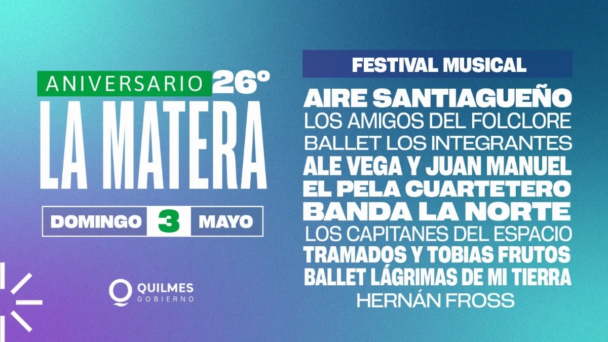Este domingo La Matera celebra su 26° aniversario