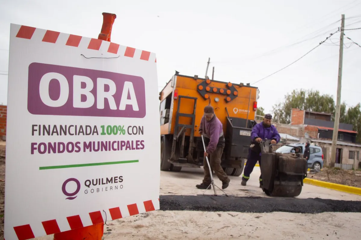 Nuevas cuadras de pavimento finalizadas en el barrio Owen de La Ribera