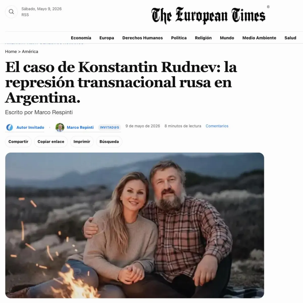 The European Times publicó una investigación sobre el caso Rudnev y su impacto internacional