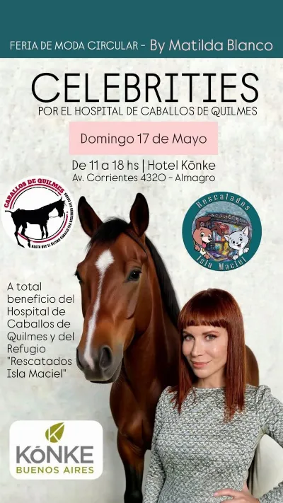 Famosos donan su ropa en un evento solidario para ayudar a Caballos de Quilmes
