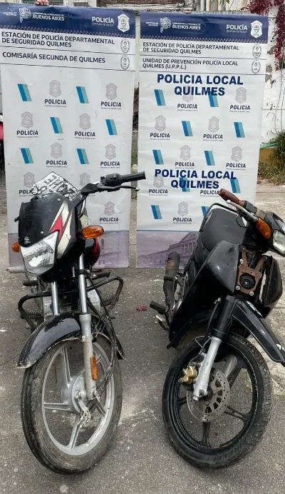 Secuestraron un chaleco antibalas y dos motos robadas en un allanamiento en Bernal