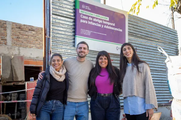 Avanza la obra de la casa de abrigo temporal para infancias y adolescencias en Quilmes Oeste