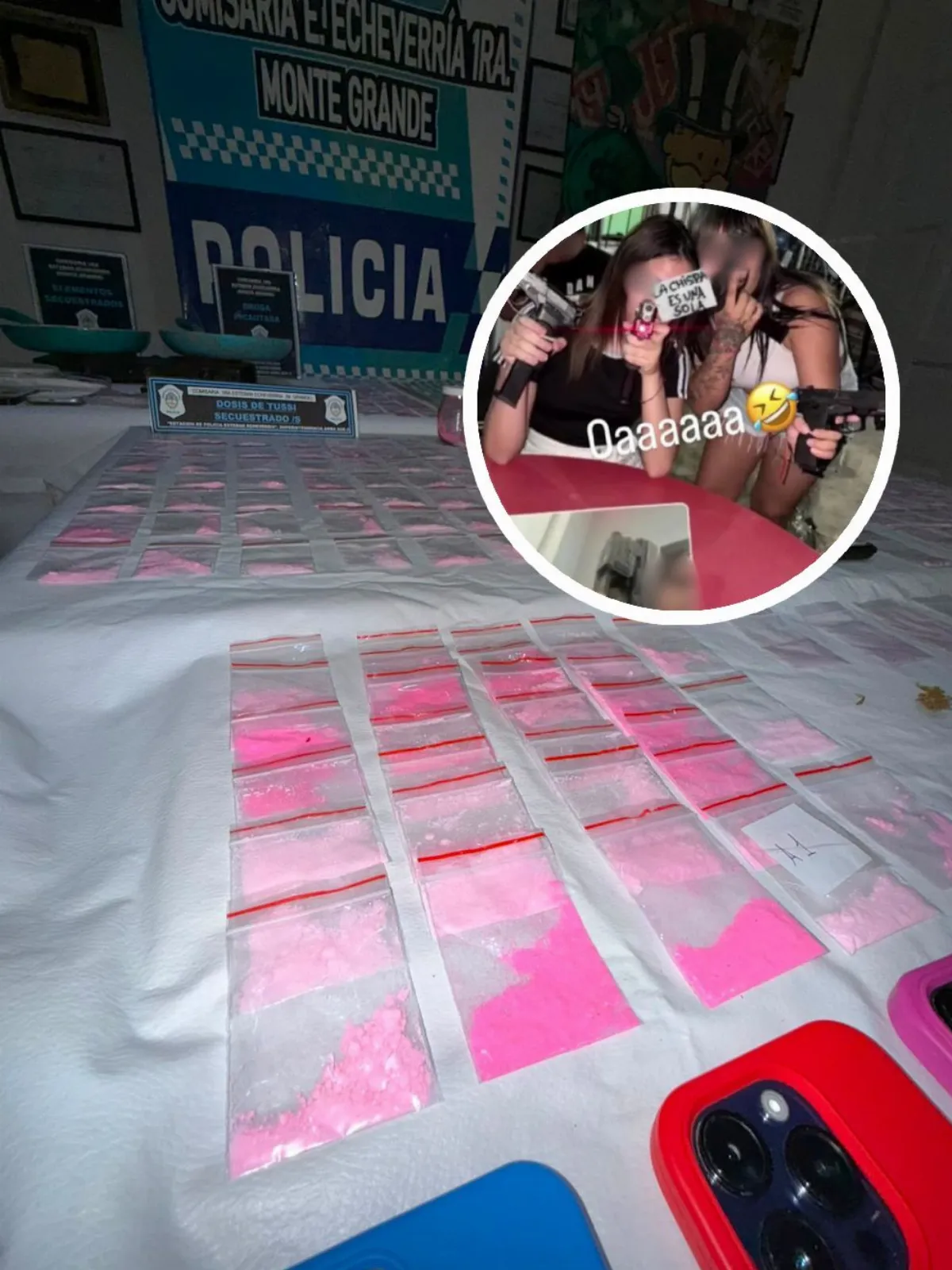 Cocaína rosa y stickers de "Ricky Ricón": Cayó en Quilmes la banda liderada por "Las Reinas del Tusi"