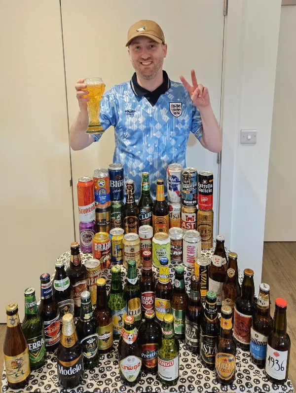 Un influencer inglés eligió a Quilmes para representar a la Argentina en un curioso "Mundial de cervezas"