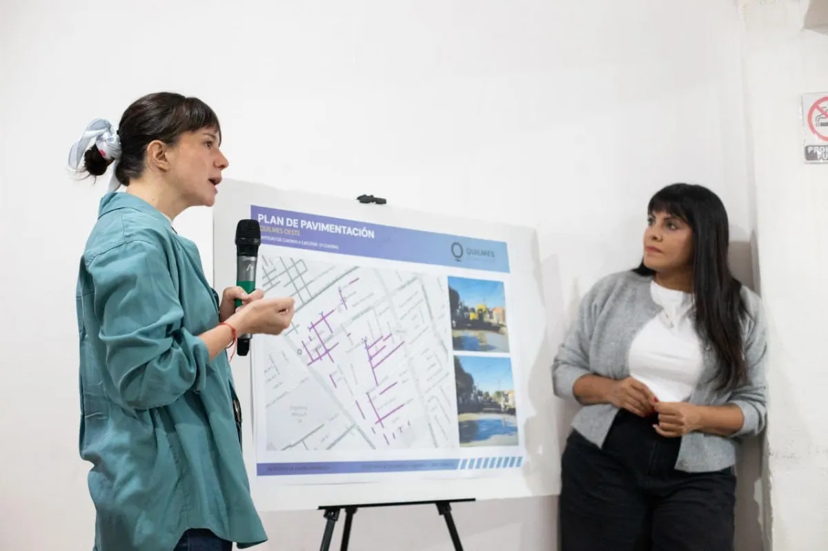 Anunciaron la construcción de 20 nuevos asfaltos en el barrio Santos Vega de Quilmes Oeste