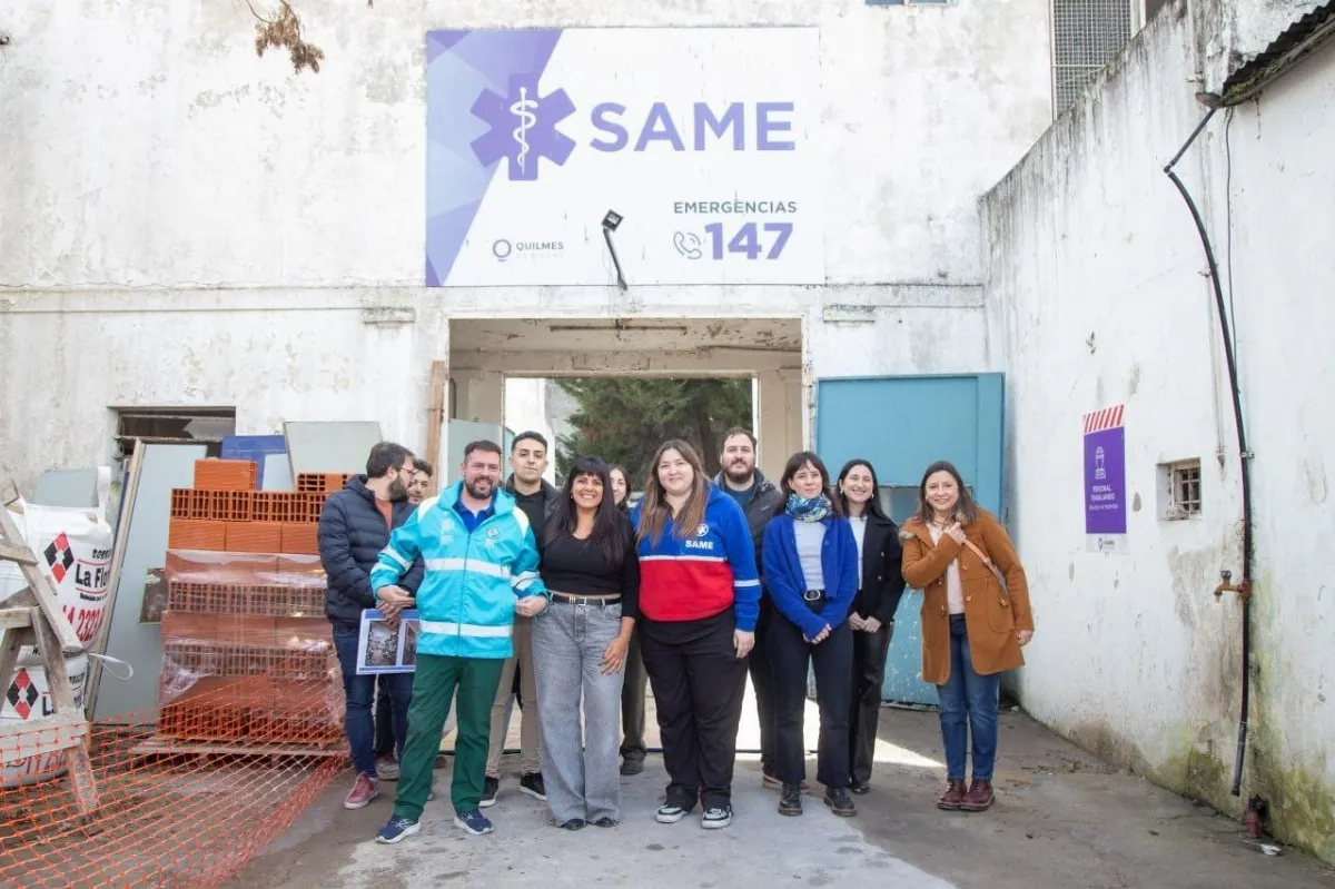 Avanza la obra de refacción integral de la central operativa del SAME Quilmes