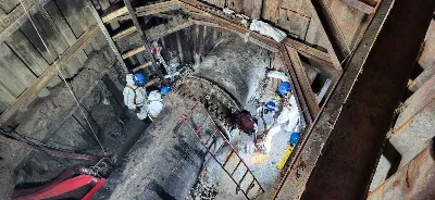 AySA finalizó la reparación de emergencia de una importante cañería en Bernal