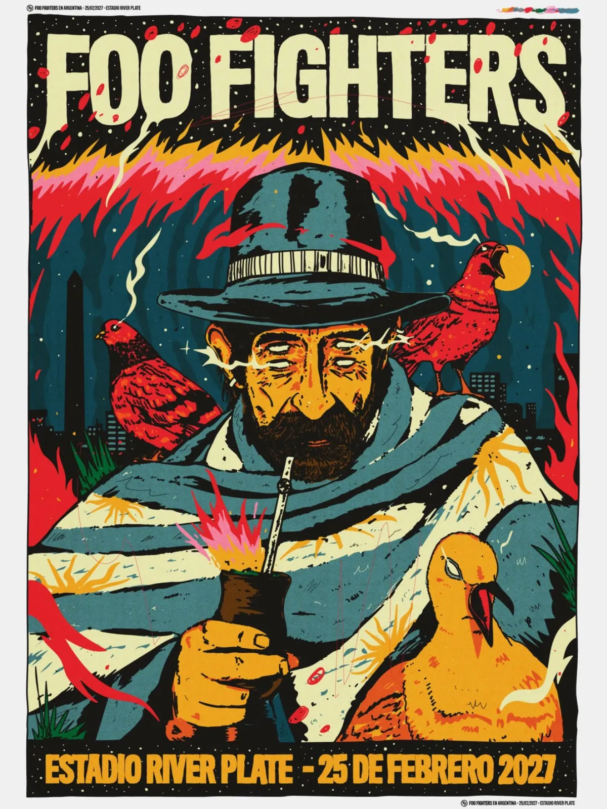 Artista quilmeño fue elegido para diseñar el póster de Foo Fighters para su regreso a la Argentina