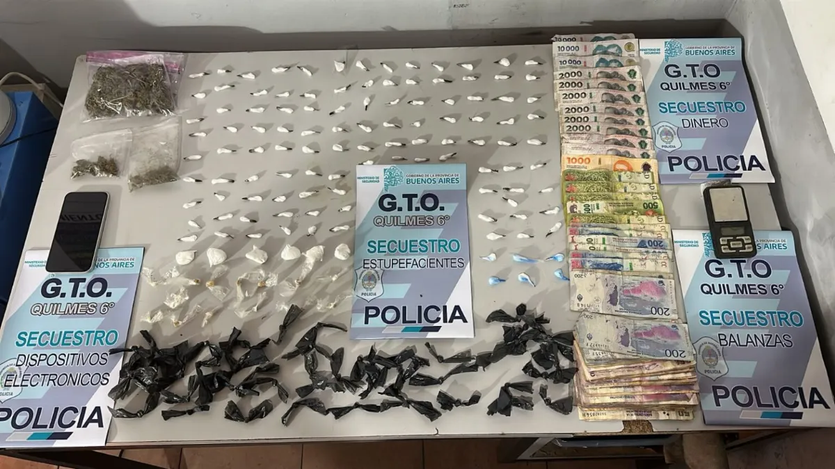 Cayó "El Gordo" de Ezpeleta con más de 180 dosis de cocaína y marihuana