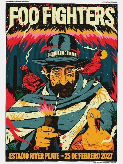 Artista quilmeño fue elegido para diseñar el póster de Foo Fighters para su regreso a la Argentina